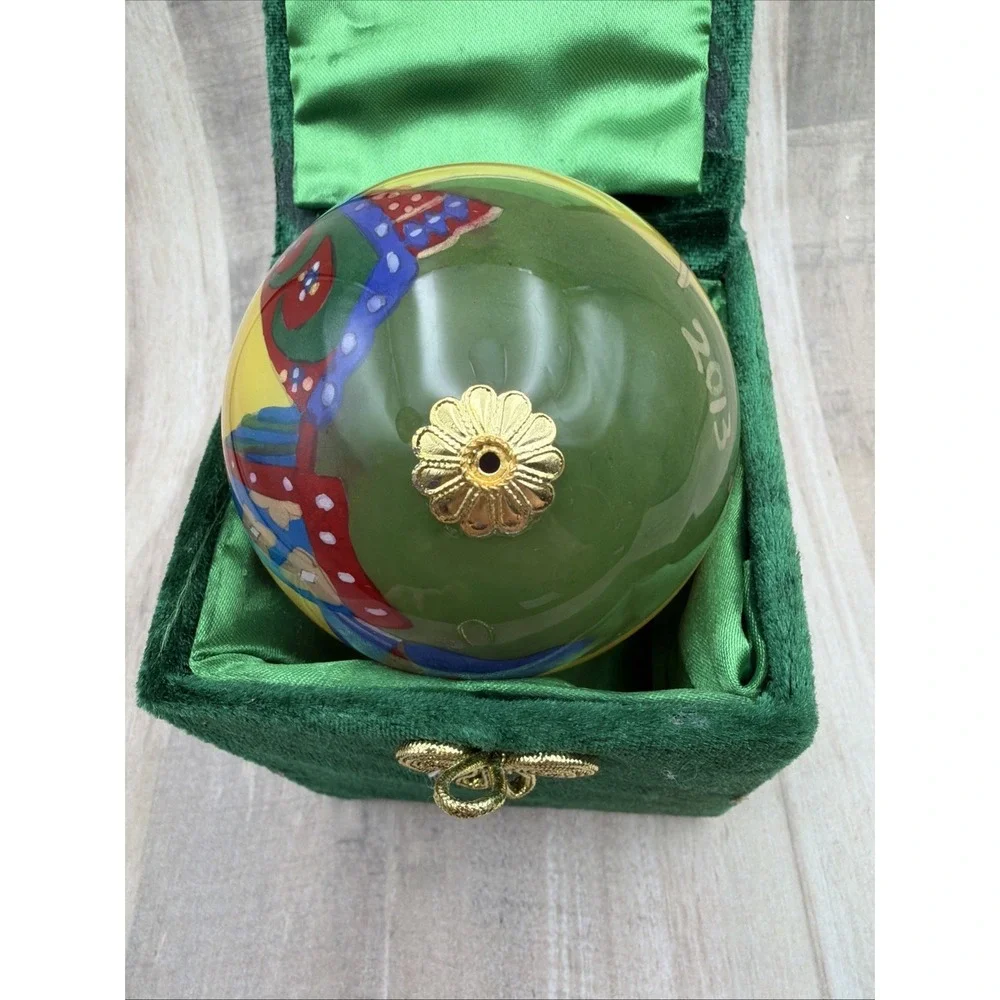2013 Pier 1 Li Bien‎ Christmas Ornament 3 KINGS WISE MEN Reverse Painted Glass